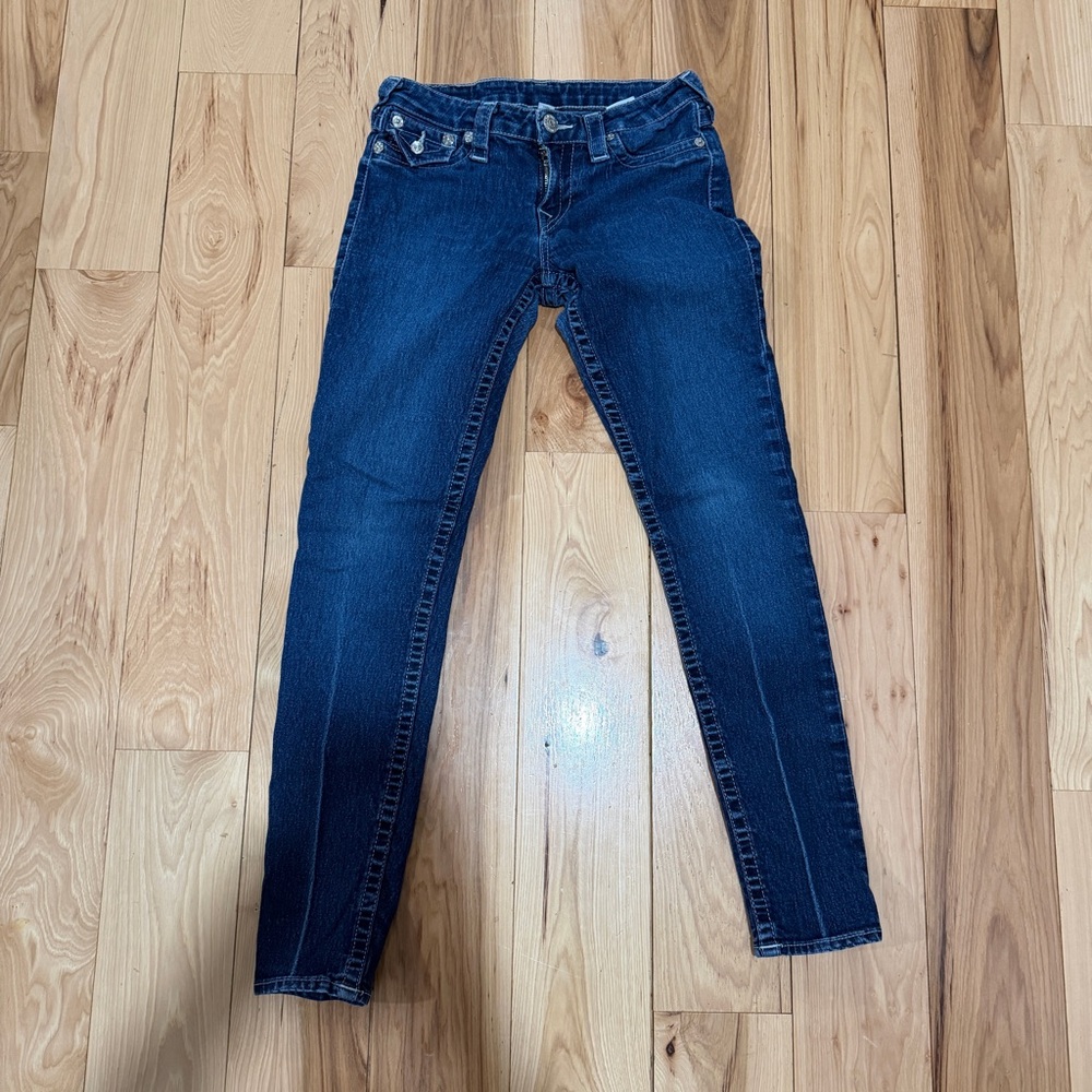 True Religion Women's Dark Indigo Skinny Jeans